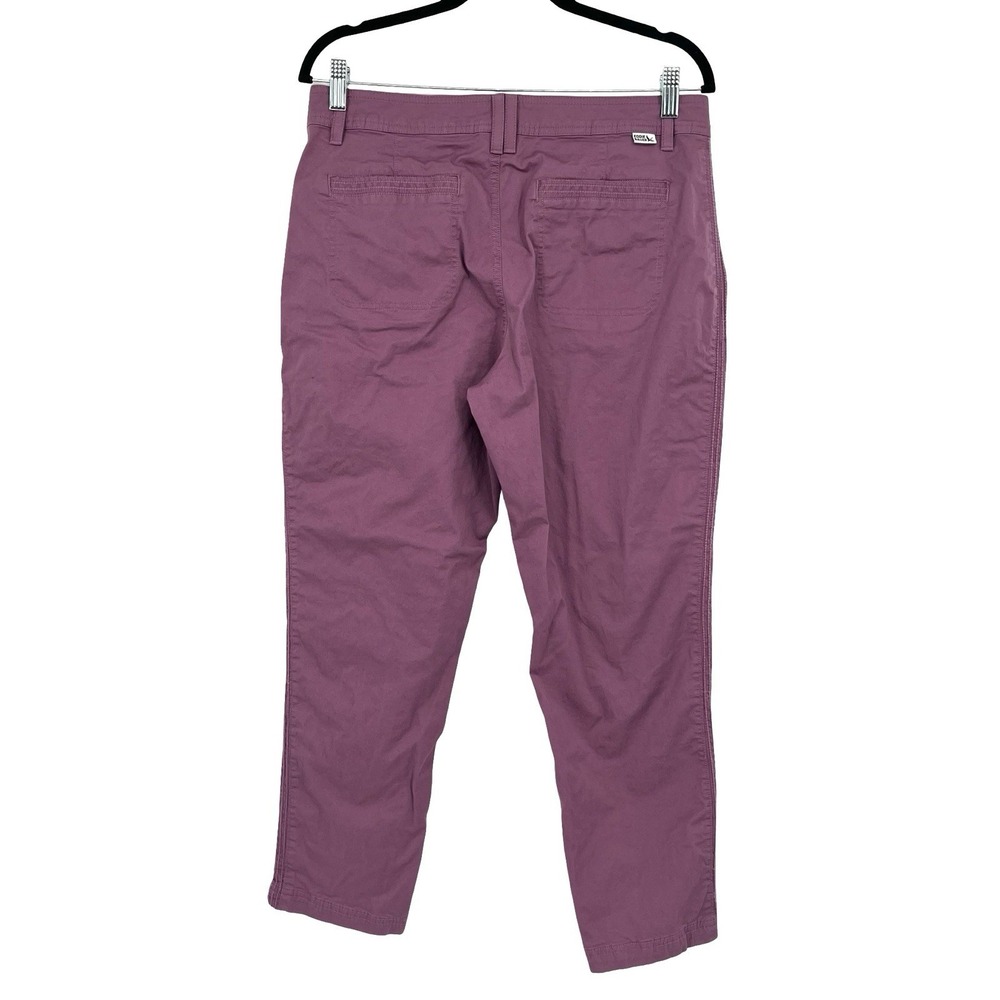 Eddie Bauer Women's 10 Pink Purple Stretch Chino Pants Ankle Crop Straight Leg - Picture 9 of 9